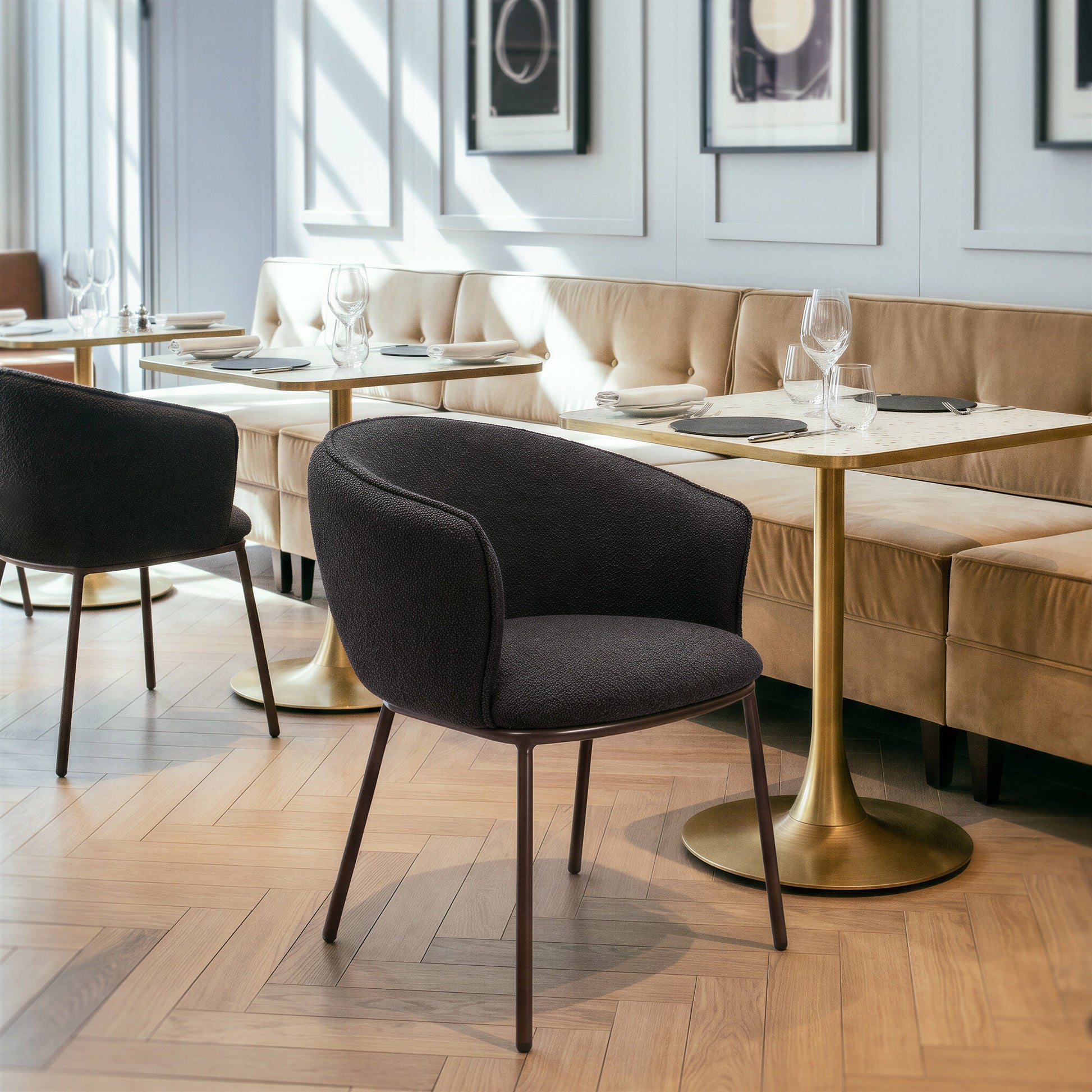 Spot Beige & Gold Bistro Table - Ornate Home