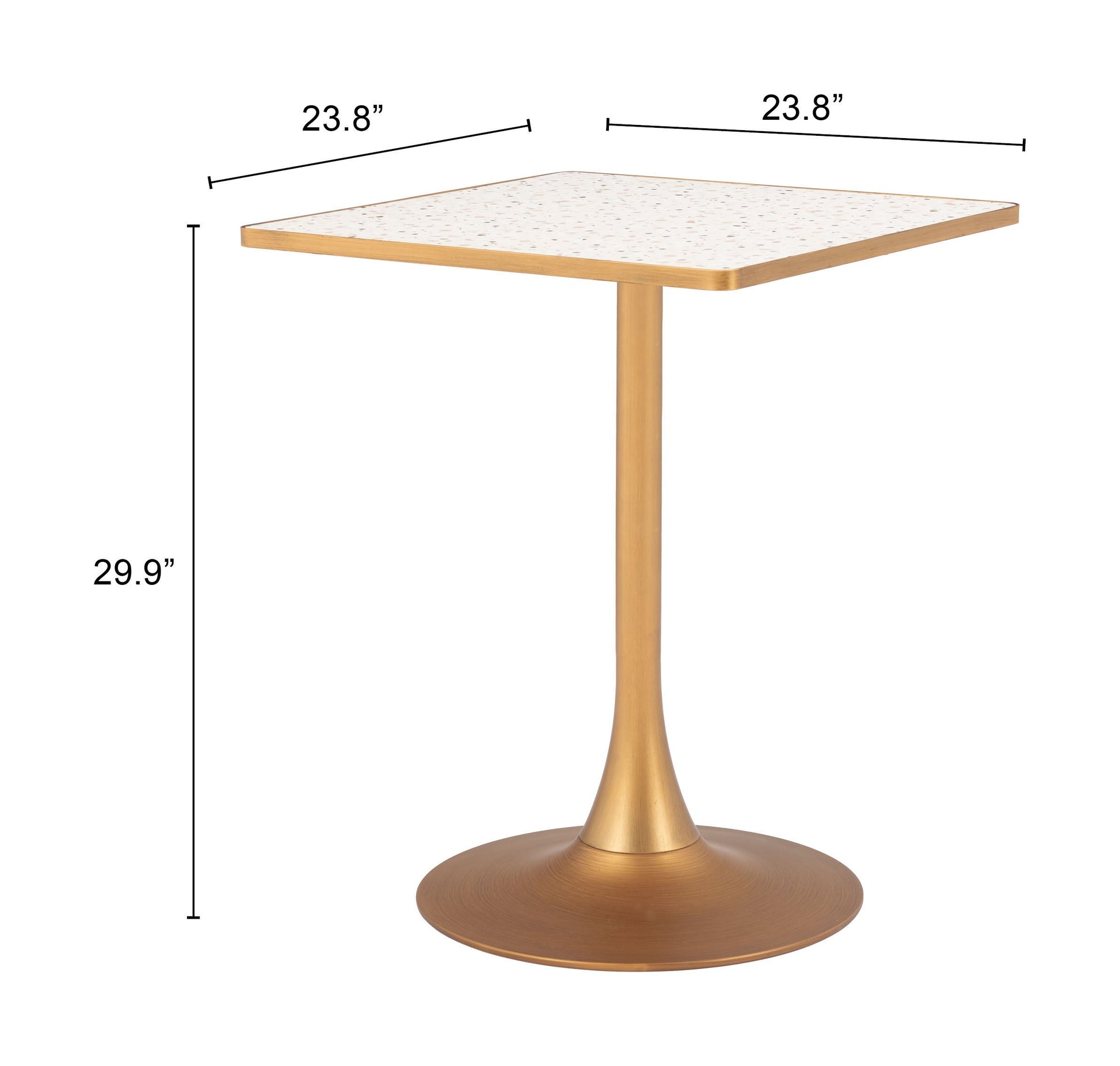 Spot Beige & Gold Bistro Table - Ornate Home