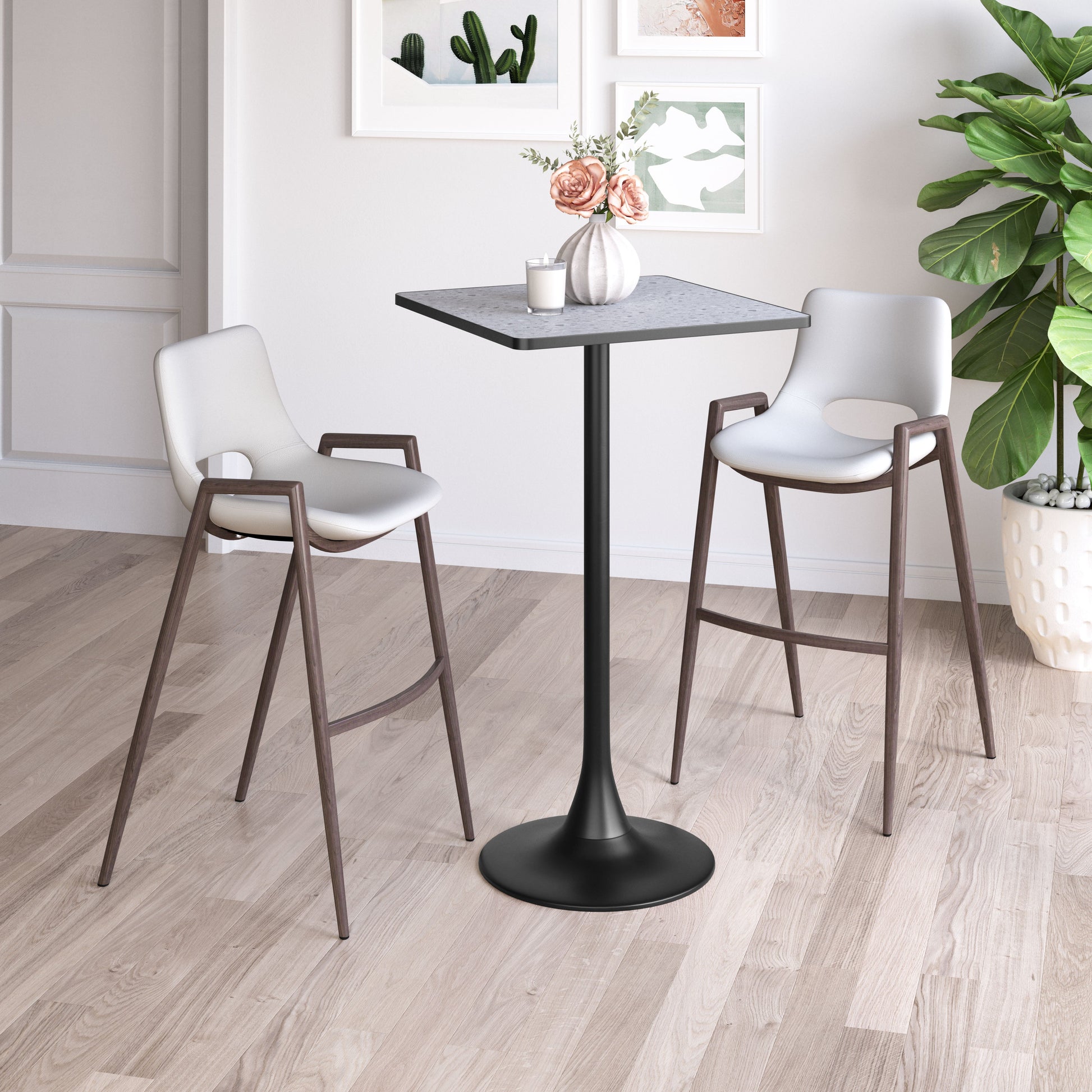 Spot Gray & Black Bar Table - Ornate Home