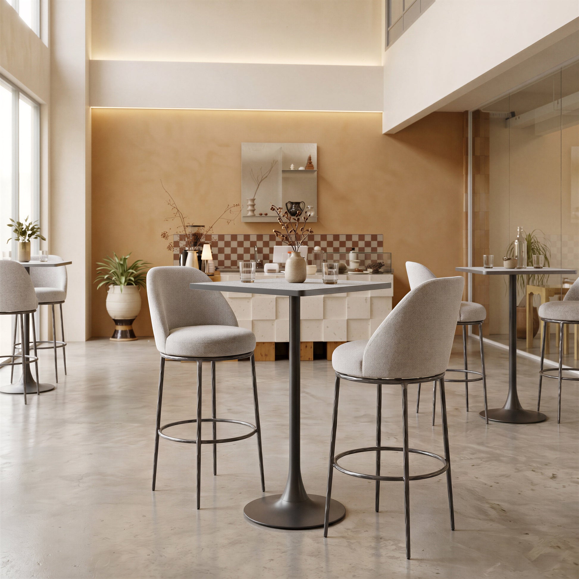 Spot Gray & Black Bar Table - Ornate Home