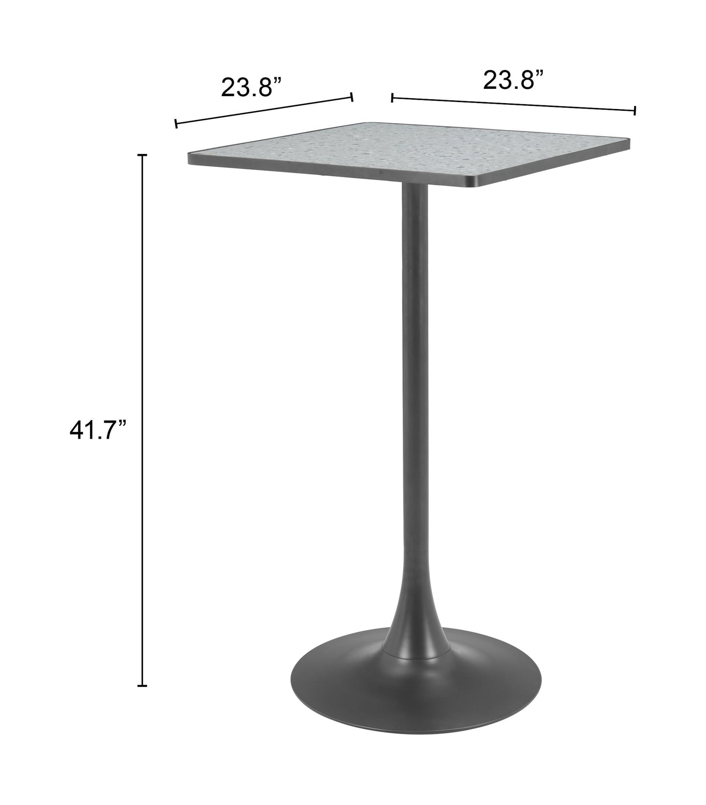 Spot Gray & Black Bar Table - Ornate Home