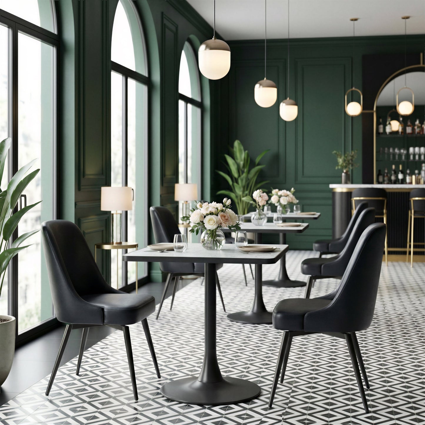 Spot Gray & Black Bistro Table - Ornate Home