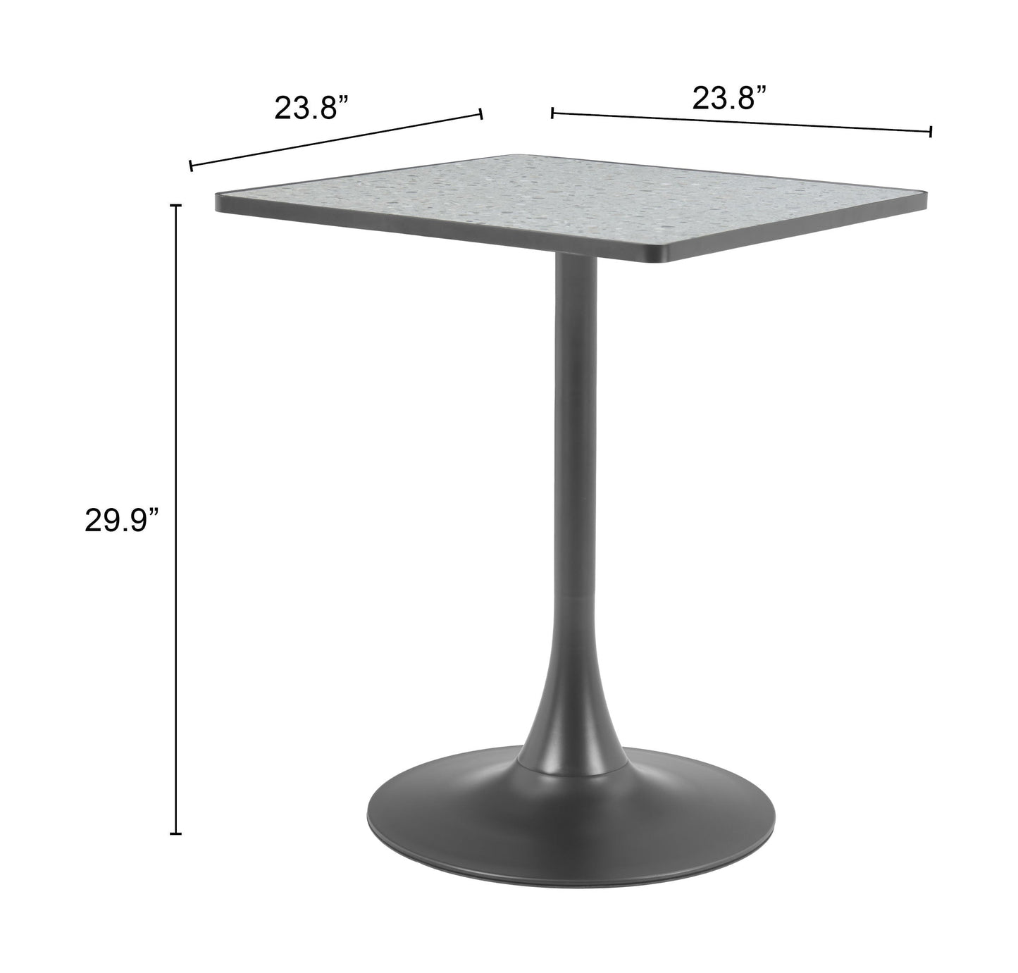 Spot Gray & Black Bistro Table - Ornate Home