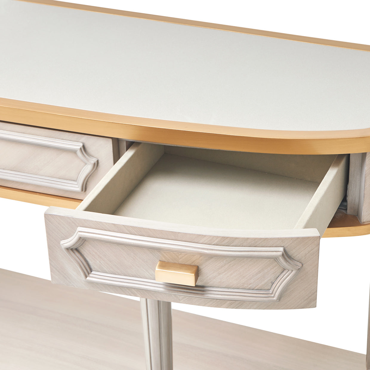 St. Charles Dove Gray Console Table - Ornate Home