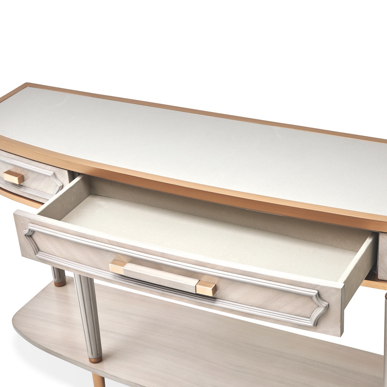 St. Charles Dove Gray Console Table - Ornate Home