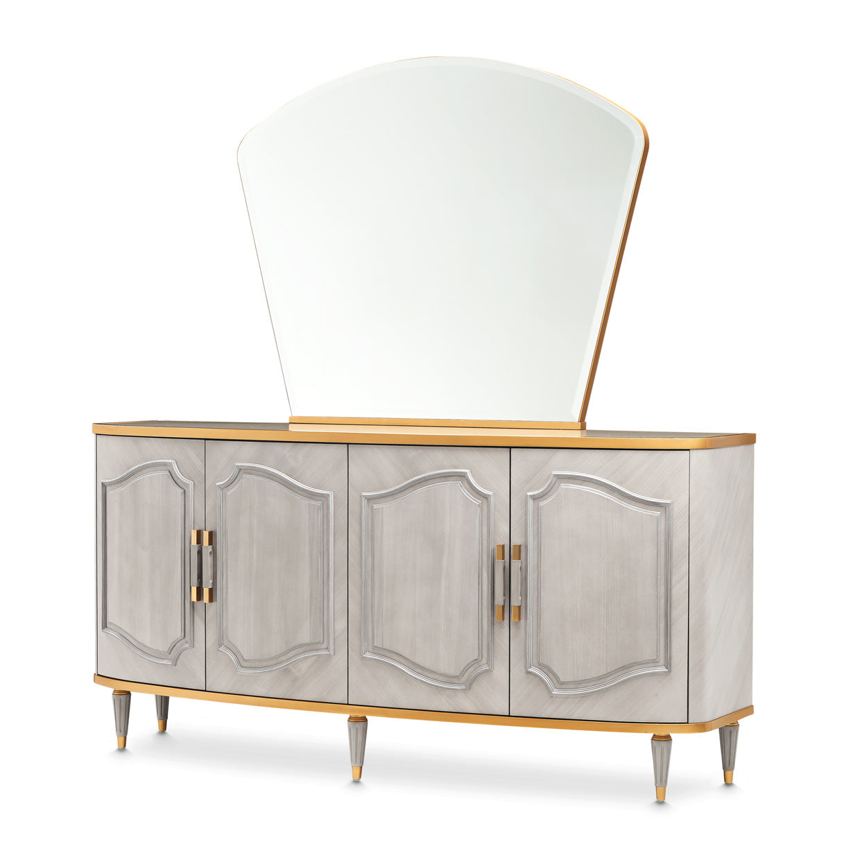 St. Charles Dove Gray Sideboard & Mirror - Ornate Home
