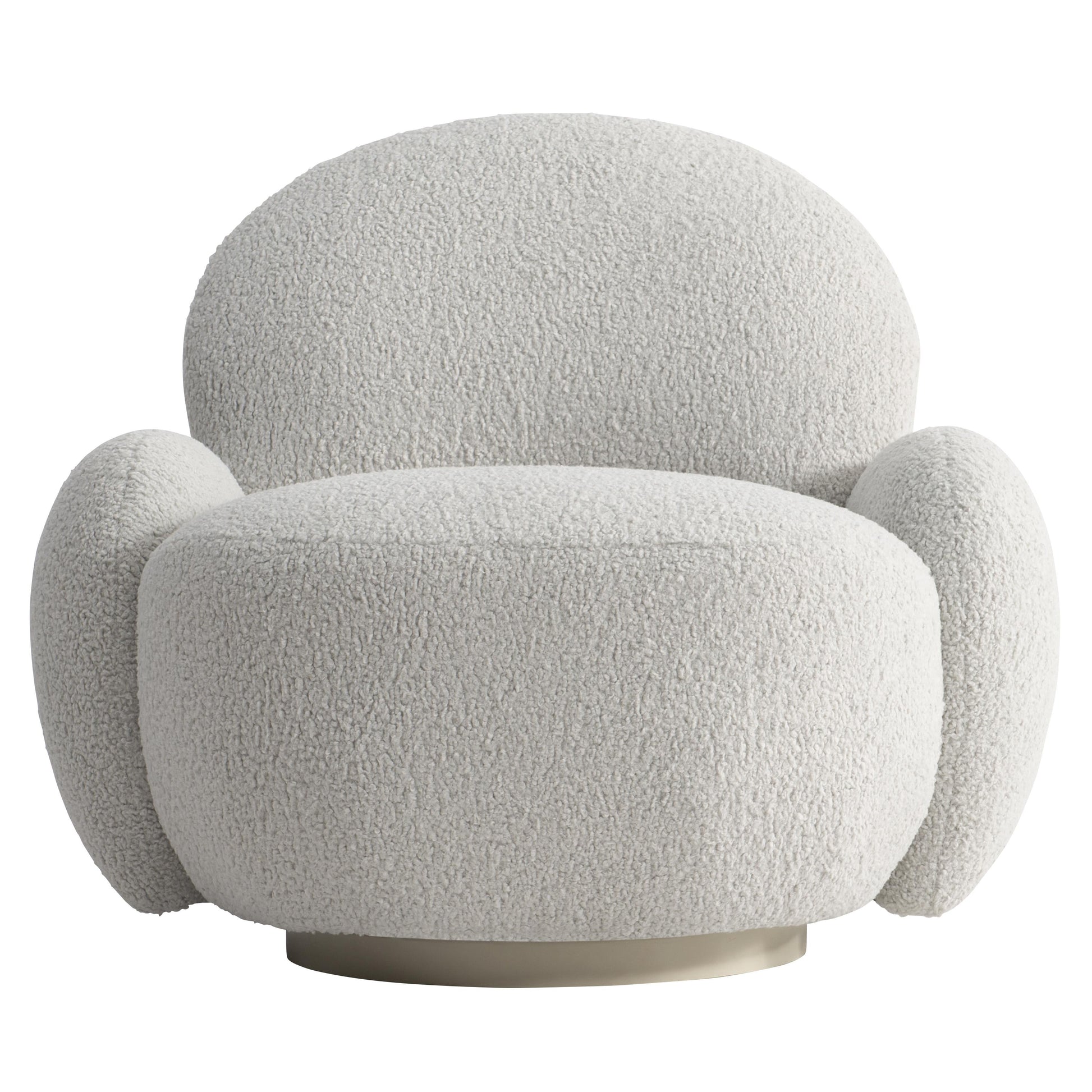St. Jean Greige/Grey Fabric Swivel Chair - Ornate Home