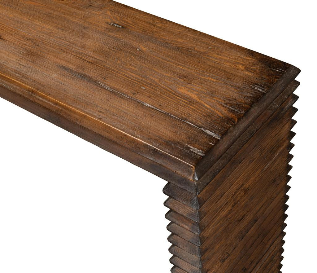 Stacked Brown Console Table - Ornate Home