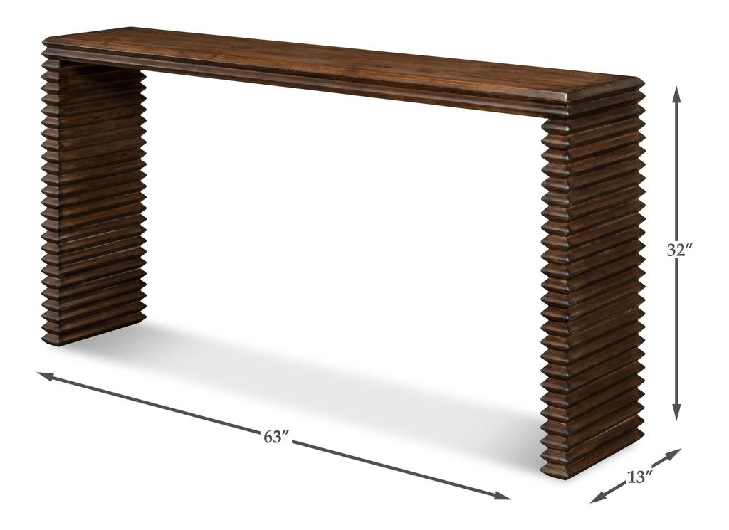 Stacked Brown Console Table - Ornate Home