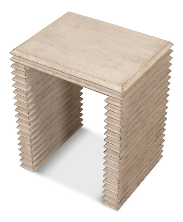 Stacked Grey Side Table - Ornate Home