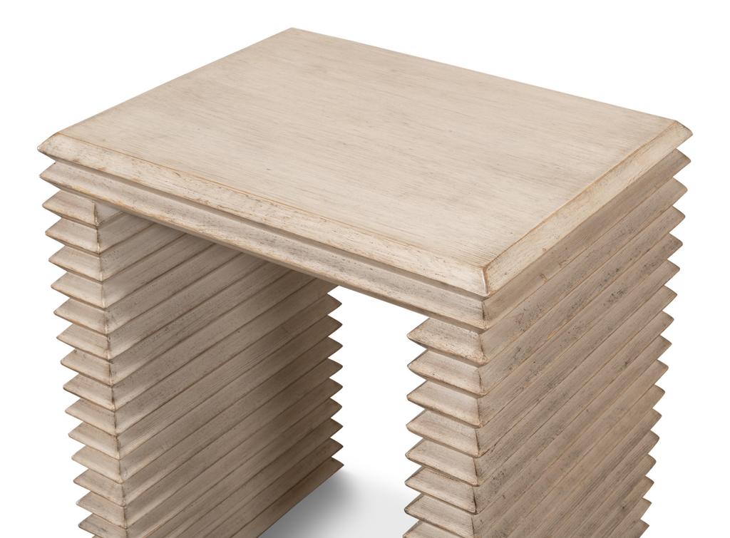 Stacked Grey Side Table - Ornate Home