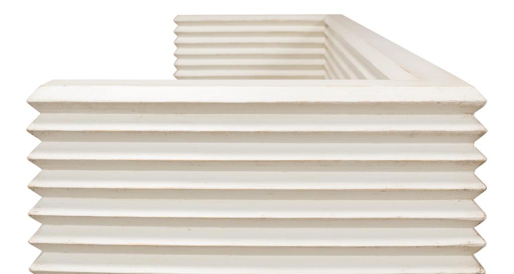 Stacked White Bench - Ornate Home