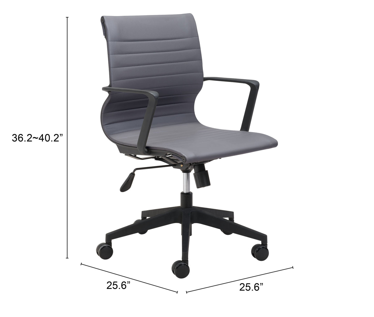 Stacy Dark Gray Office Chair - Ornate Home
