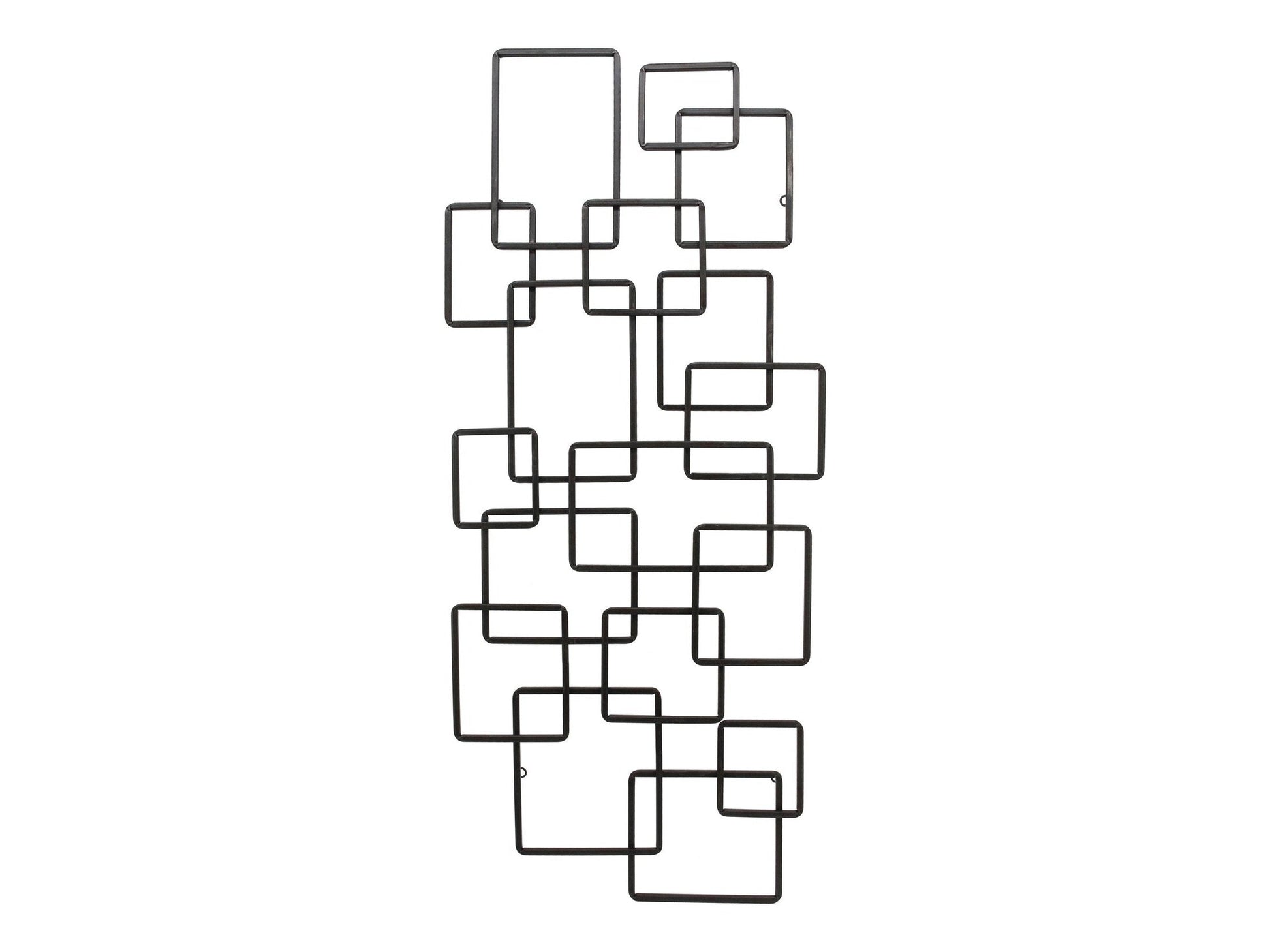 Steel Black Squares Wall Décor - Ornate Home