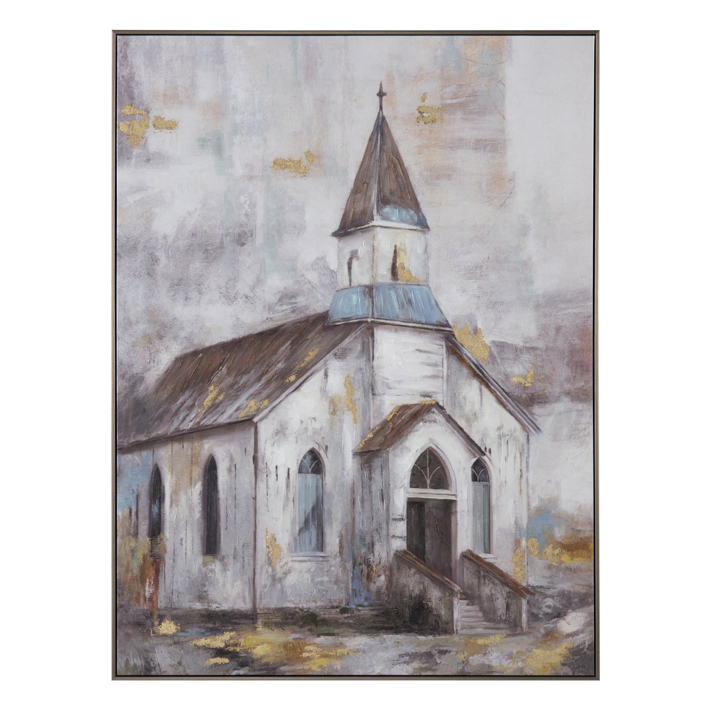 Steeple Blue/Brown Canvas - Ornate Home