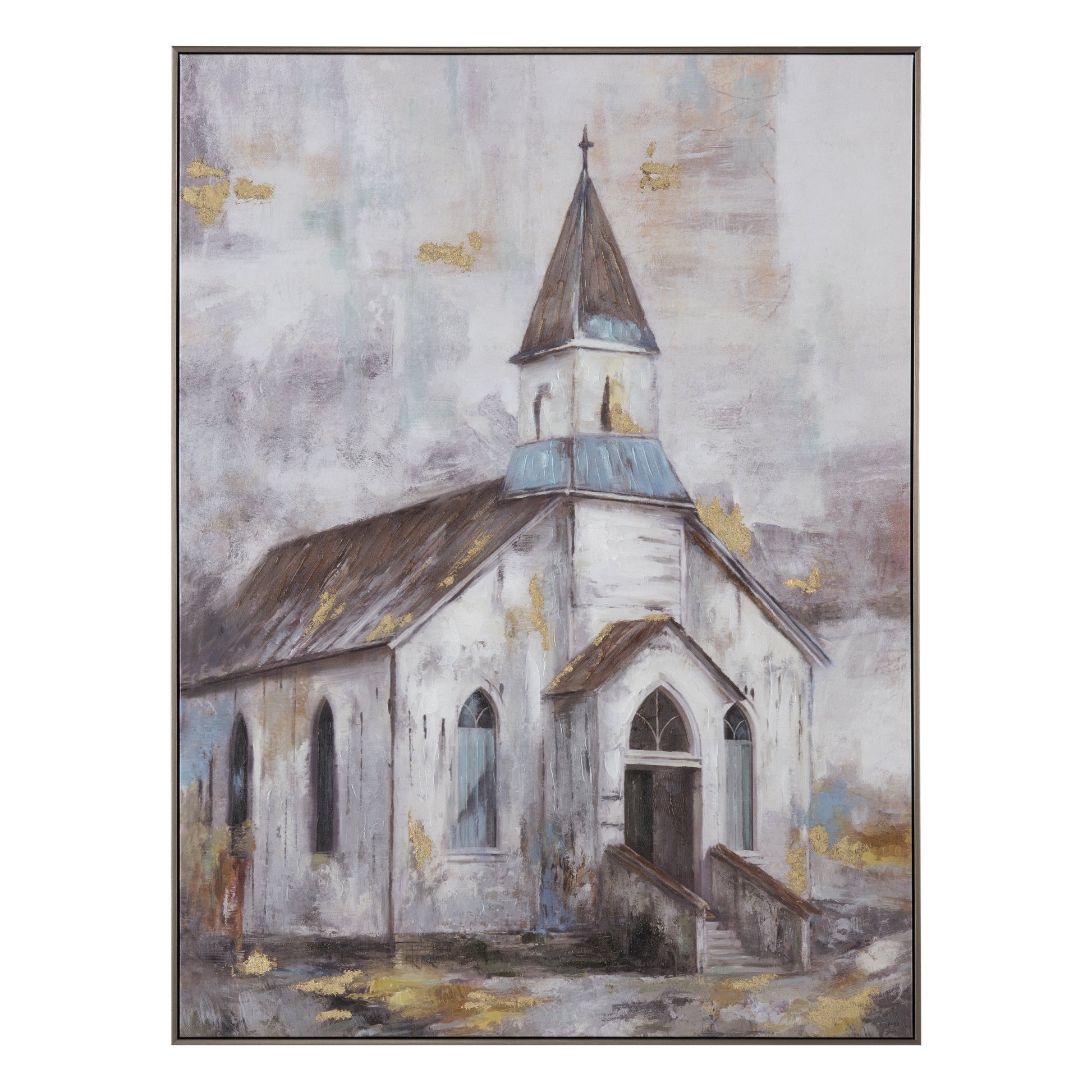 Steeple Blue/Brown Canvas - Ornate Home
