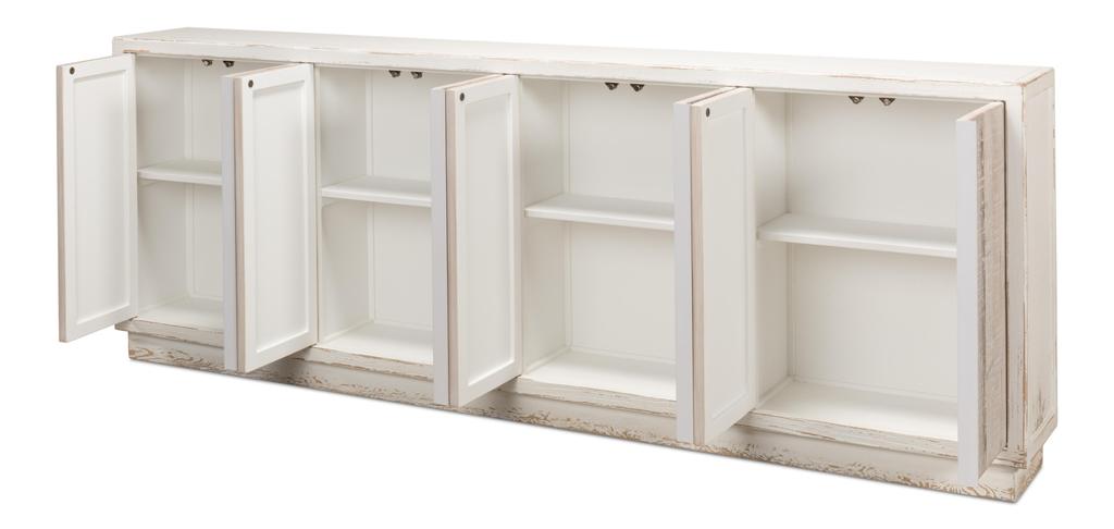 Stefano White Narrow Sideboard - Ornate Home