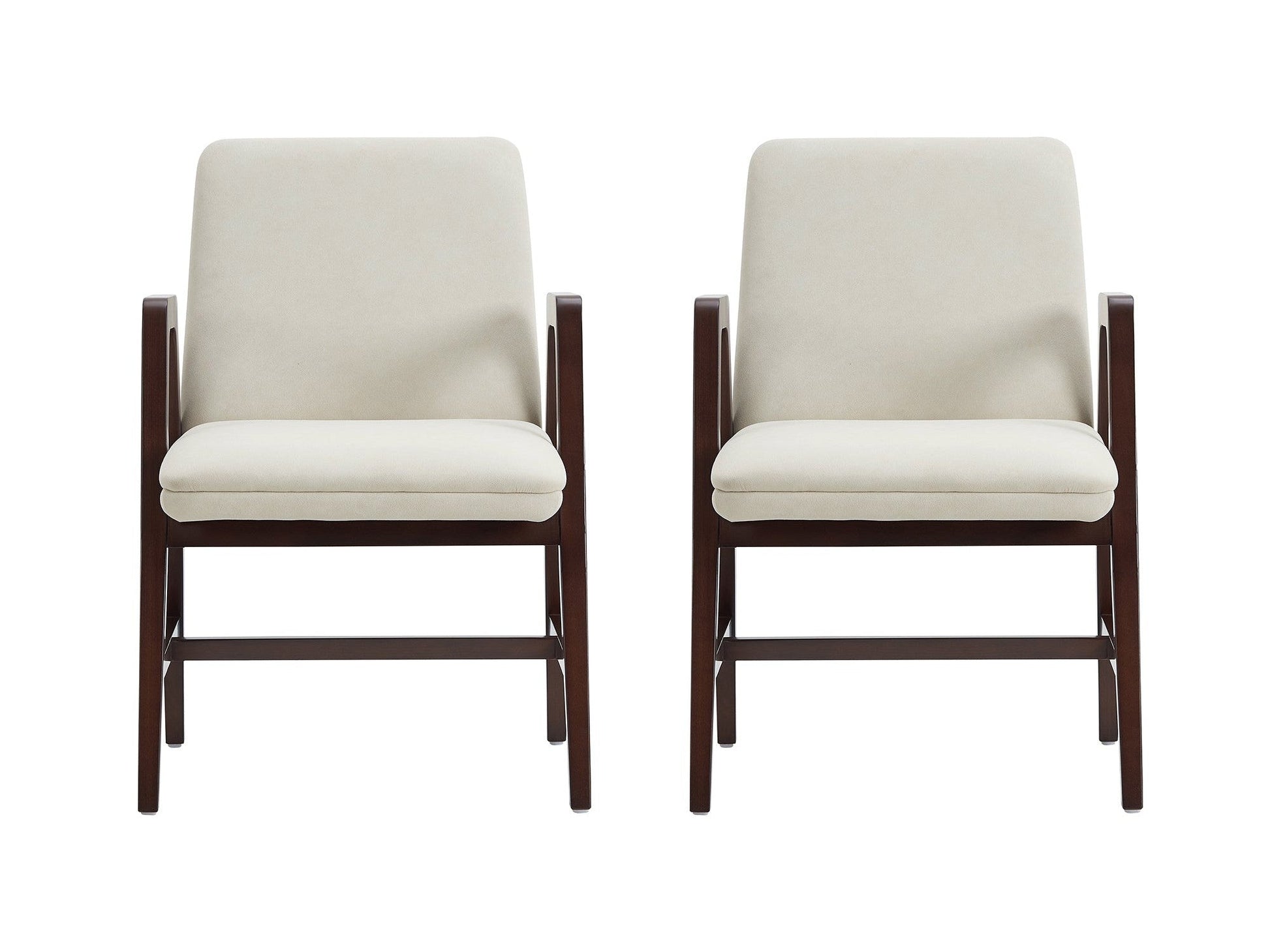 Stella Dining Armchair in Cream (set of 2) - Ornate Home