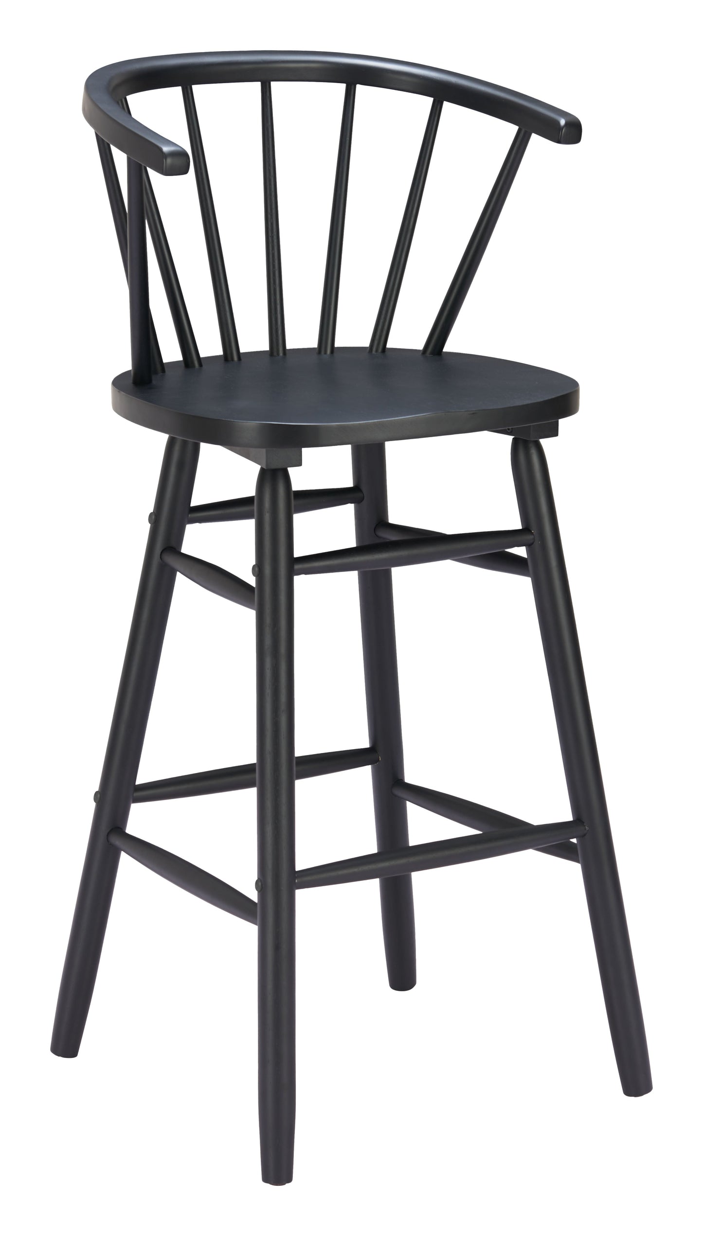 Stenger Black Barstool (Set of 2) - Ornate Home