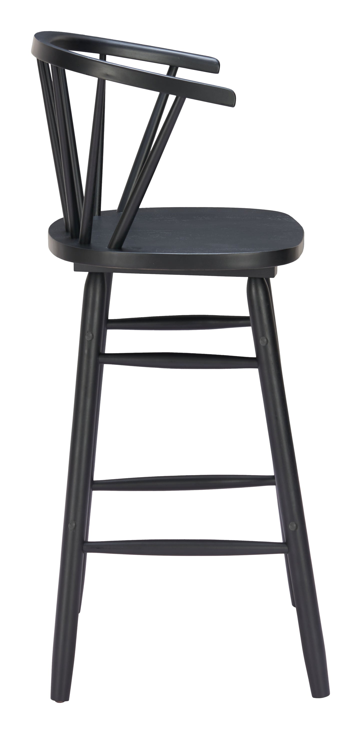 Stenger Black Barstool (Set of 2) - Ornate Home