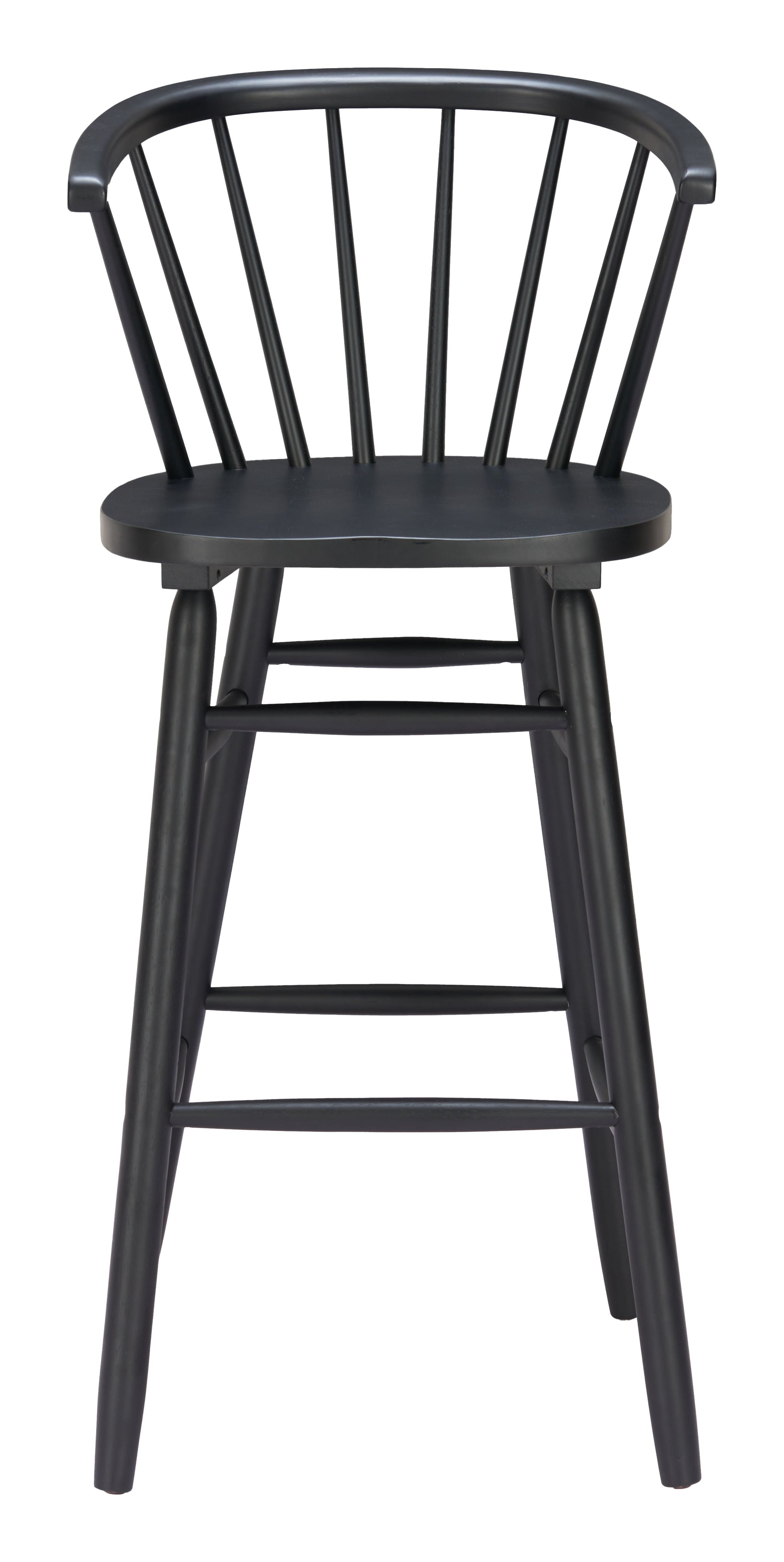 Stenger Black Barstool (Set of 2) - Ornate Home