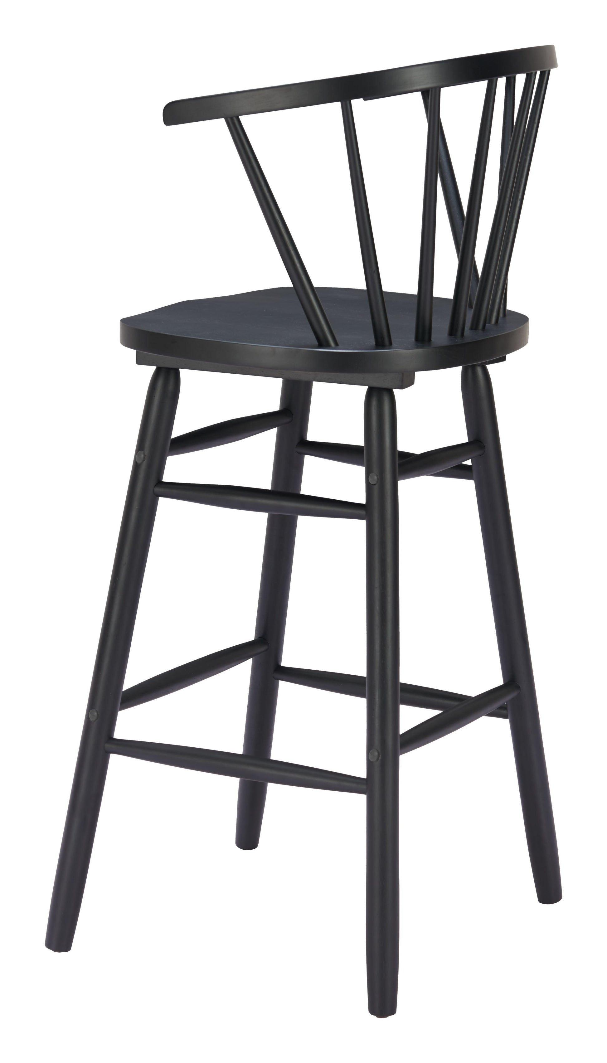 Stenger Black Barstool (Set of 2) - Ornate Home