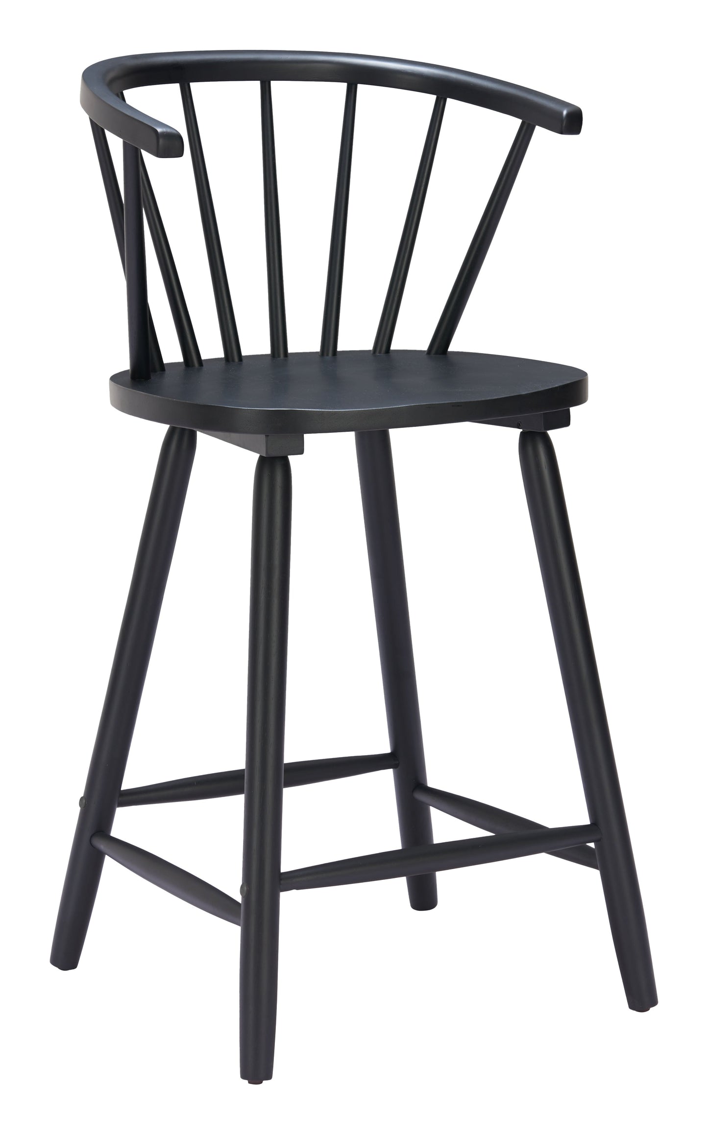 Stenger Black Counter Stool (Set of 2) - Ornate Home