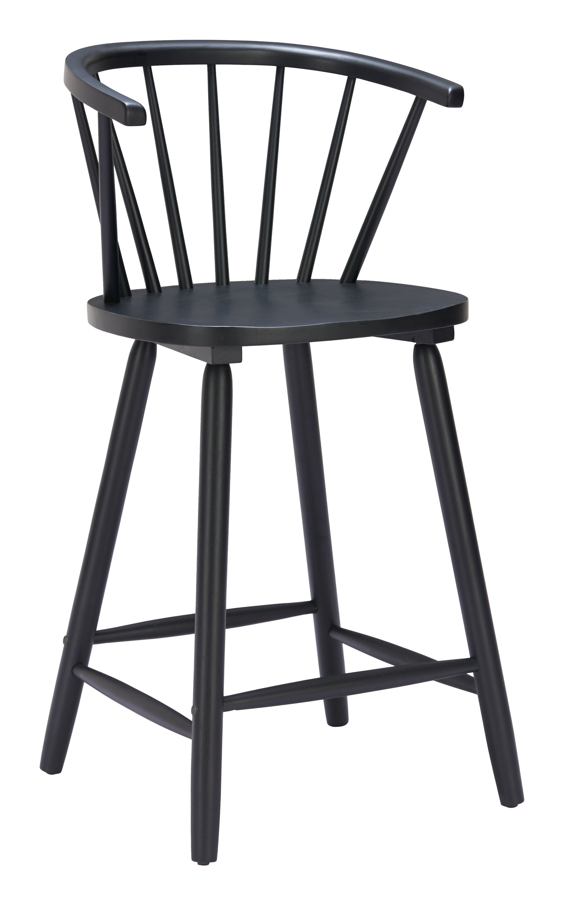 Stenger Black Counter Stool (Set of 2) - Ornate Home