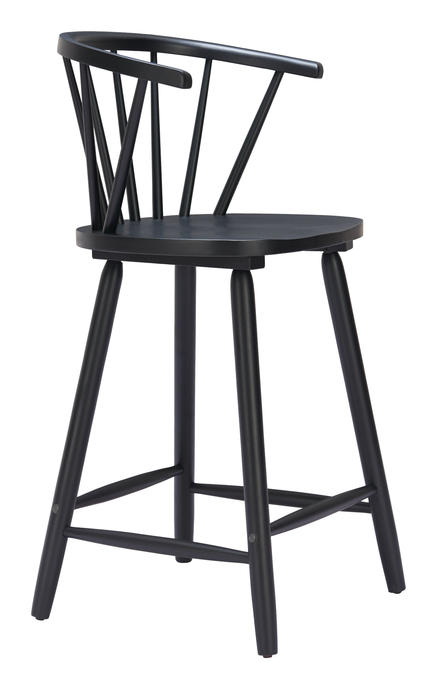 Stenger Black Counter Stool (Set of 2) - Ornate Home