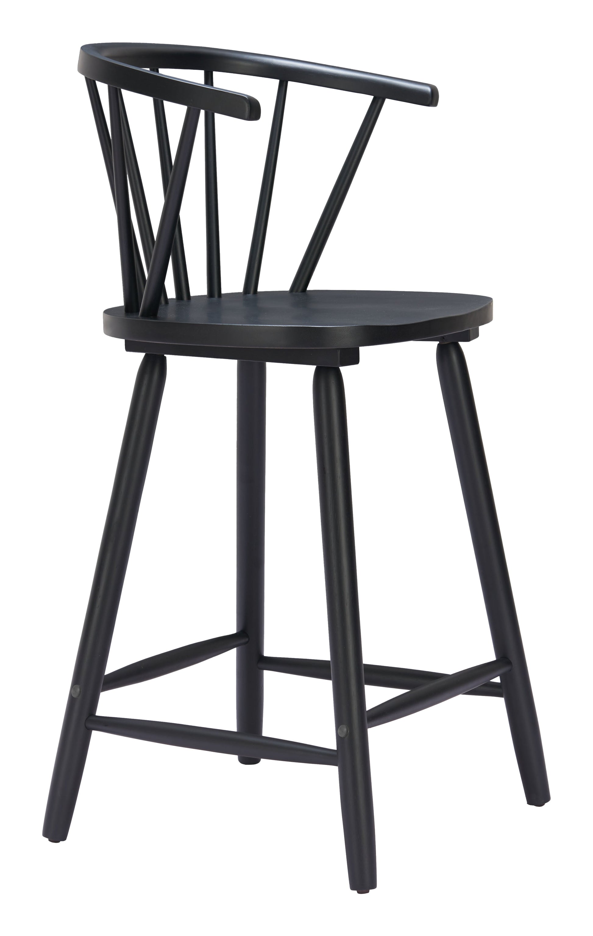 Stenger Black Counter Stool (Set of 2) - Ornate Home