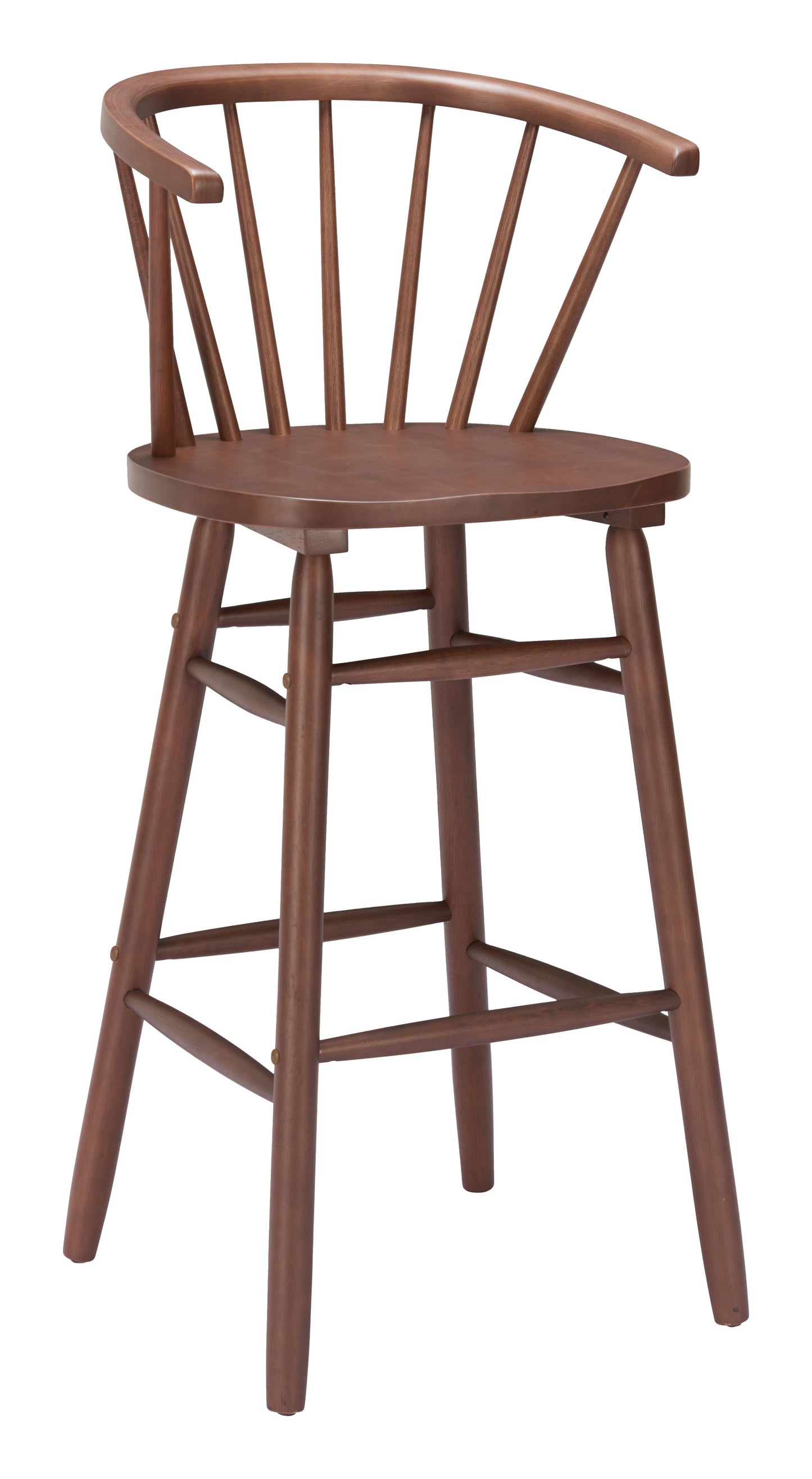 Stenger Walnut Barstool (Set of 2) - Ornate Home