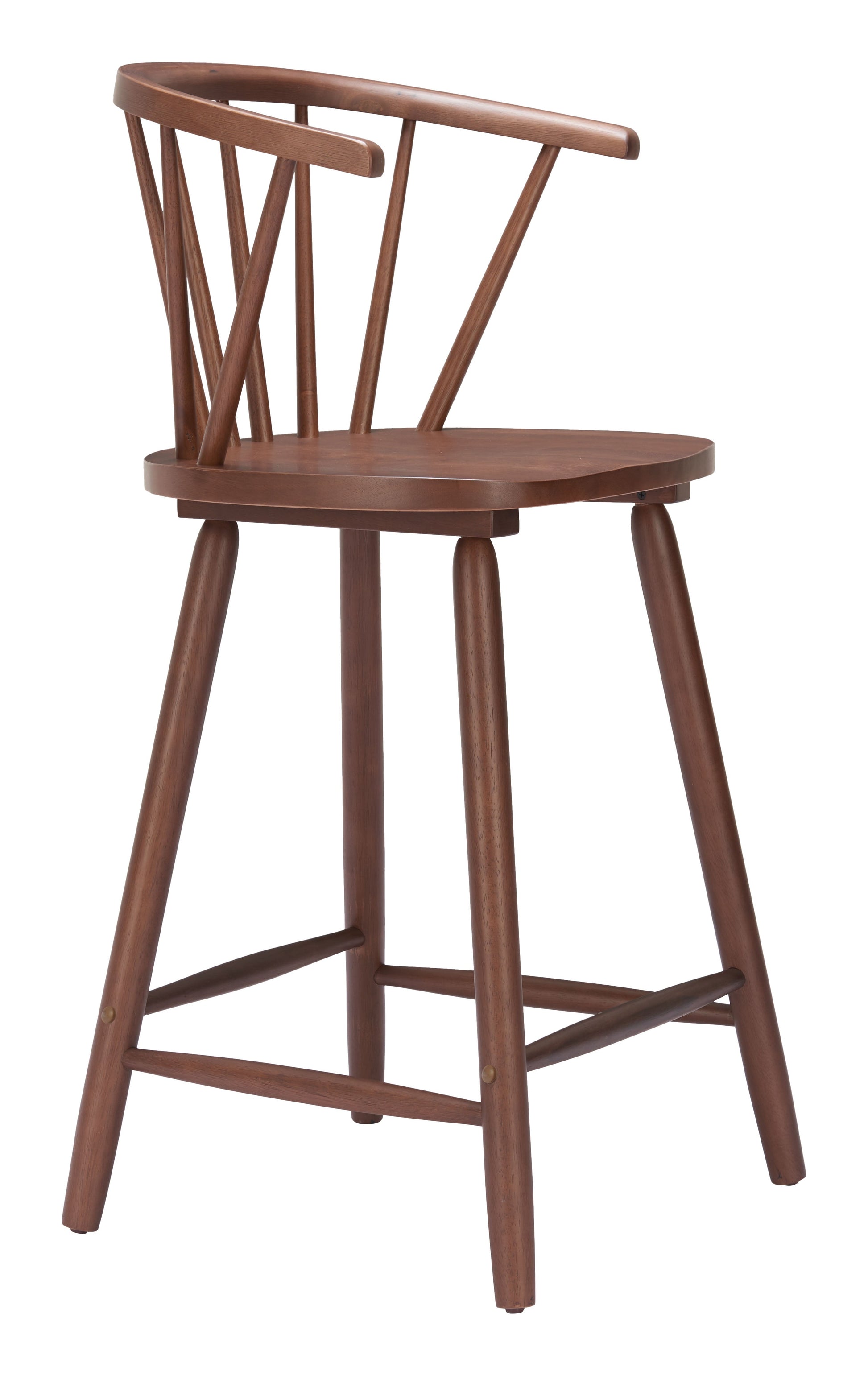 Stenger Walnut Counter Stool (Set of 2) - Ornate Home