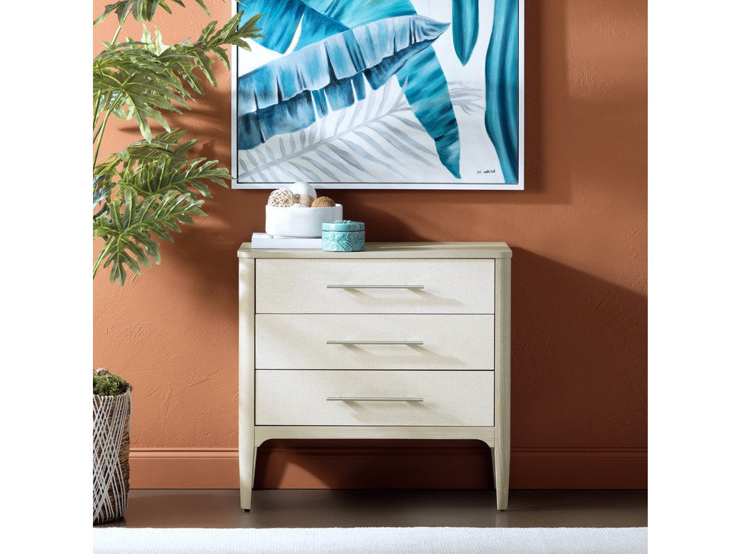 Sterling Tan/Cream Three-Drawer Chest - Ornate Home