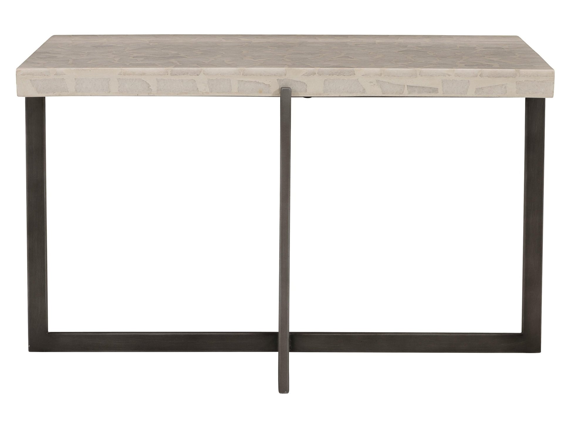 Stillwater Terrazzo Stone/Flint Grey Outdoor Table - Ornate Home