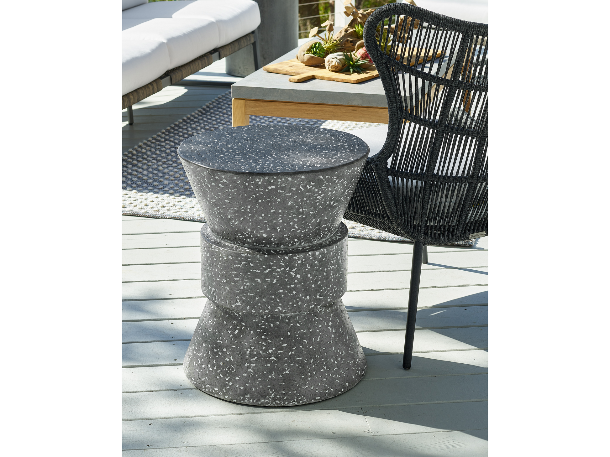 Stinson Speckled Gray Accent Table - Ornate Home