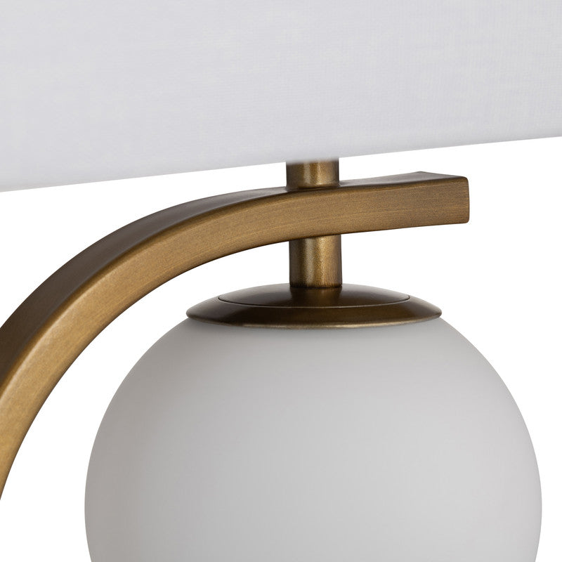 Streeter Gold/White Floor Lamp - Ornate Home