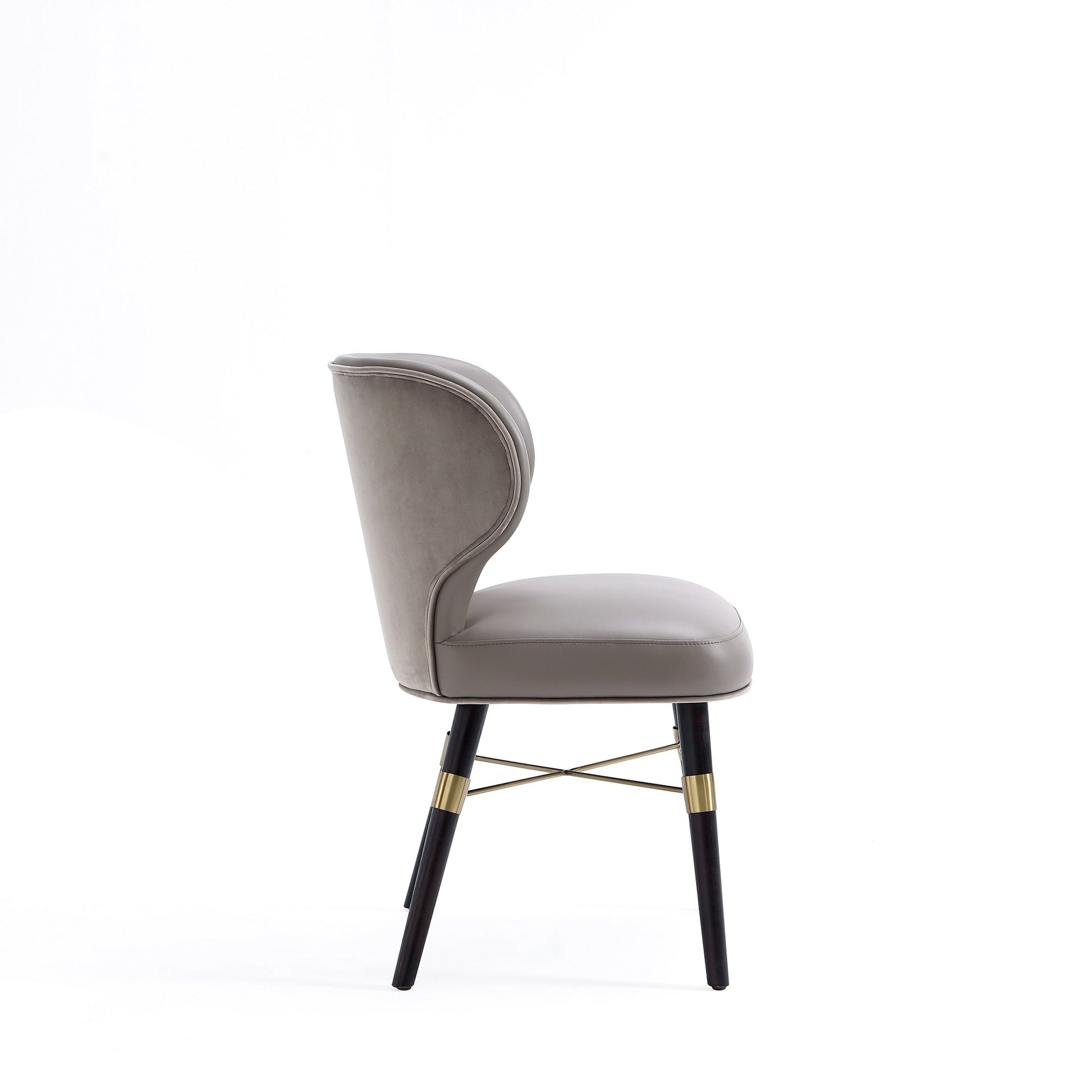 Strine Dining Chair in Dark Taupe (set of 2) - Ornate Home
