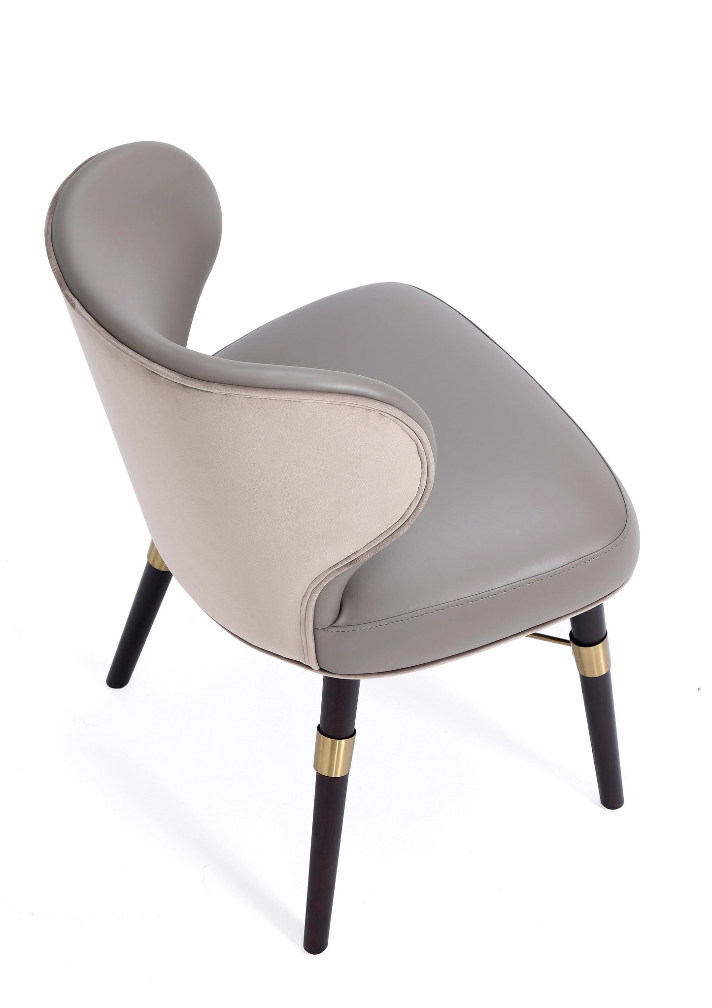 Strine Dining Chair in Dark Taupe (set of 2) - Ornate Home