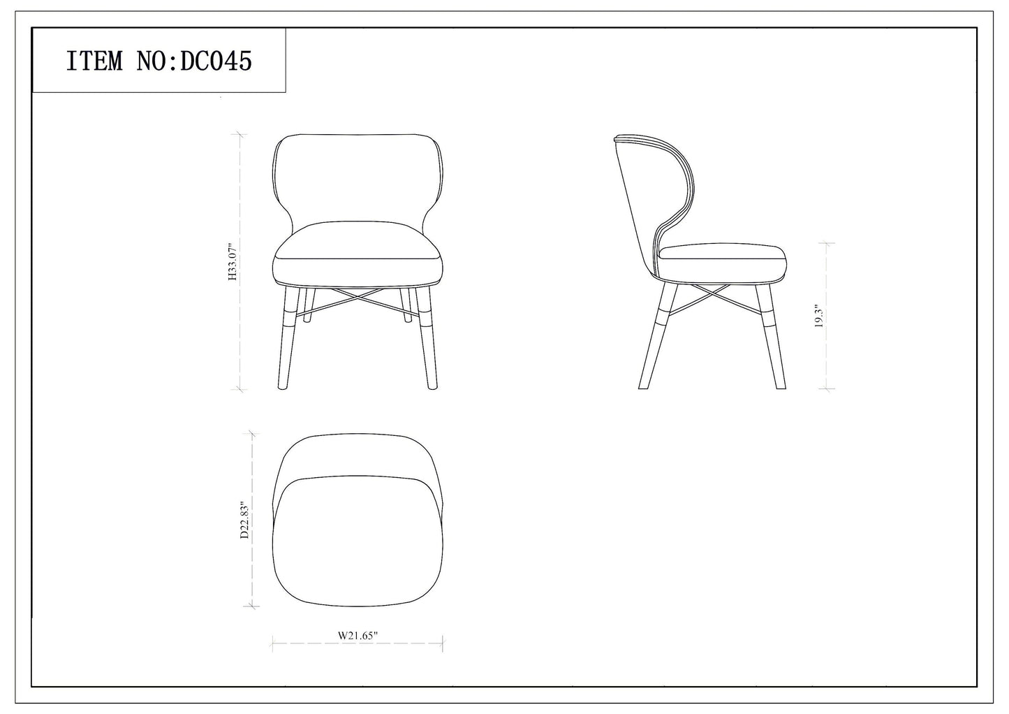 Strine Dining Chair in Royal Blue - Ornate Home