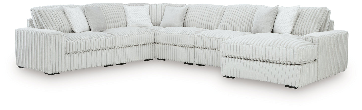 Stupendous Alloy 6-Piece Sectional with LAF Chaise - Ornate Home