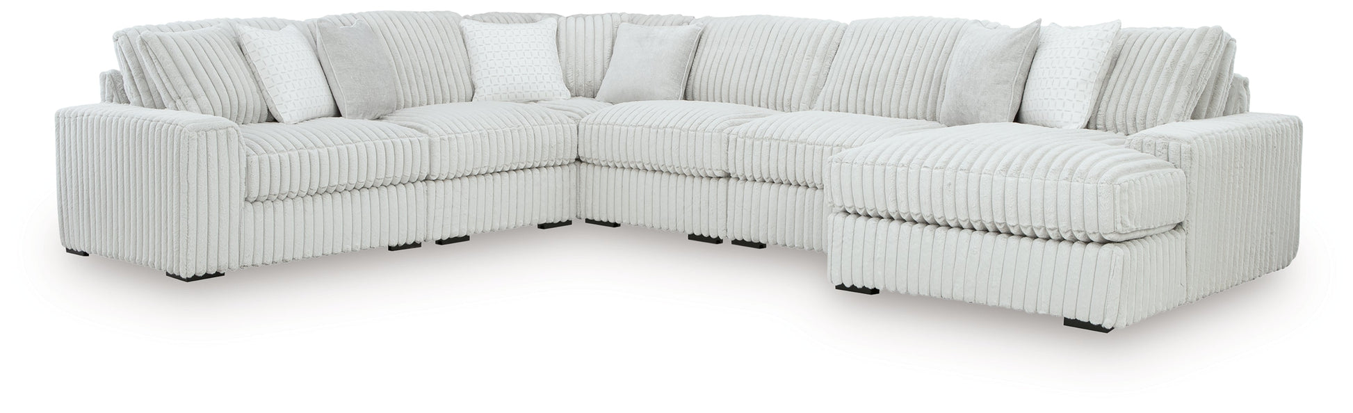 Stupendous Alloy 6-Piece Sectional with LAF Chaise - Ornate Home