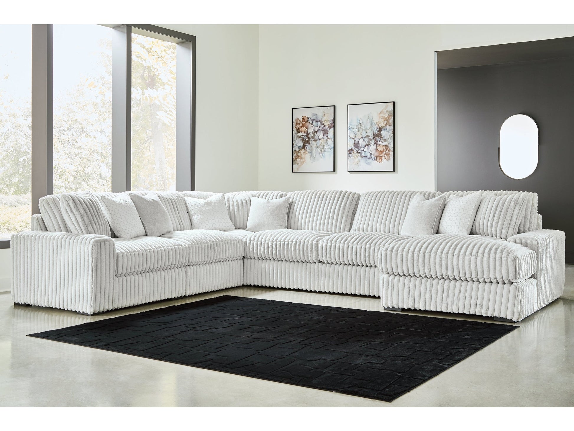 Stupendous Alloy 6-Piece Sectional with LAF Chaise - Ornate Home
