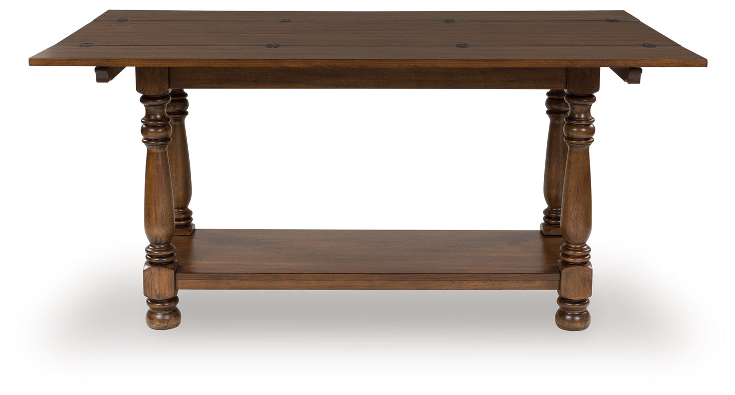 Sturlayne Brown Flip Top Sofa Table- Viva Furn