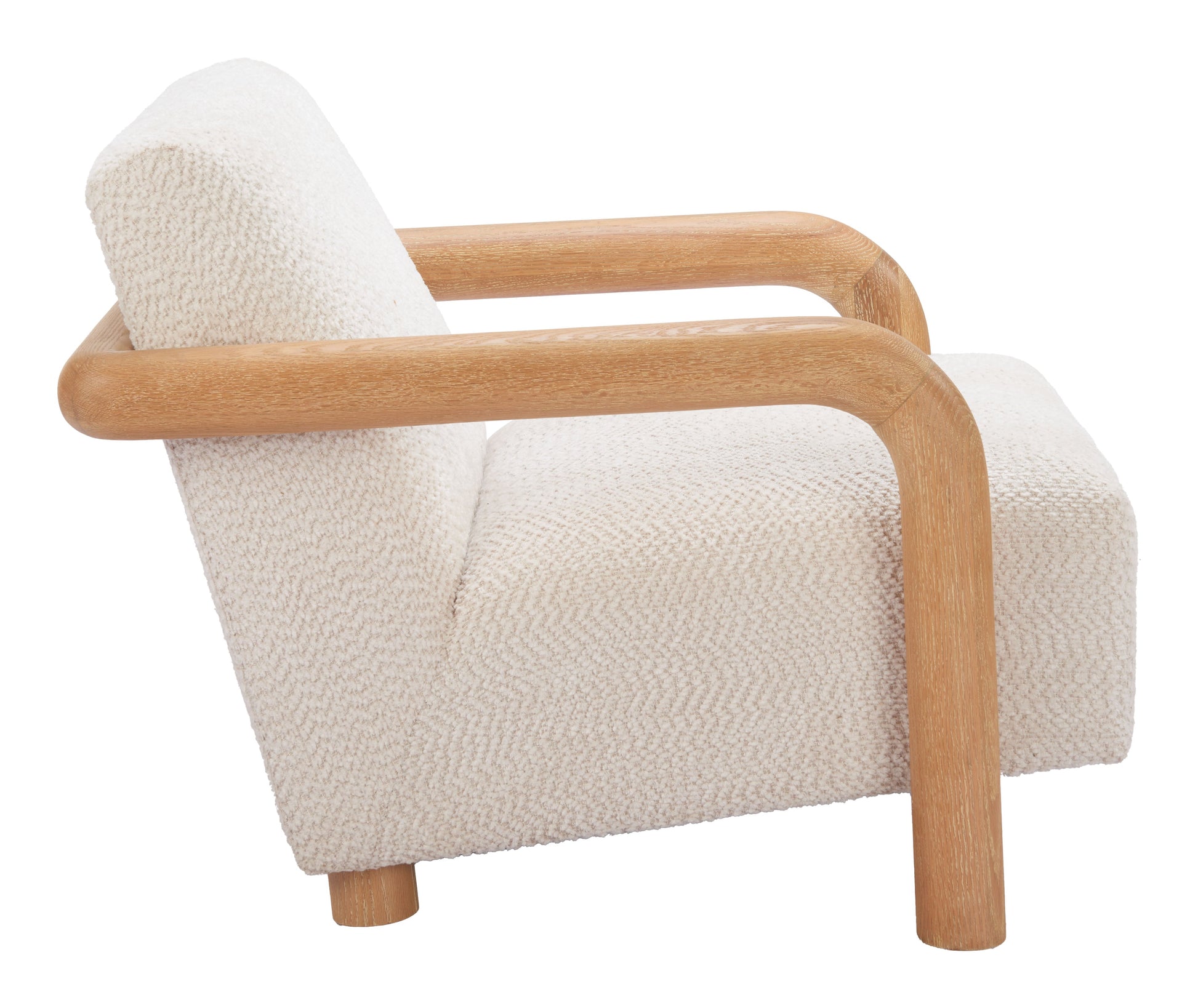 Subliem Cotton White Accent Chair - Ornate Home