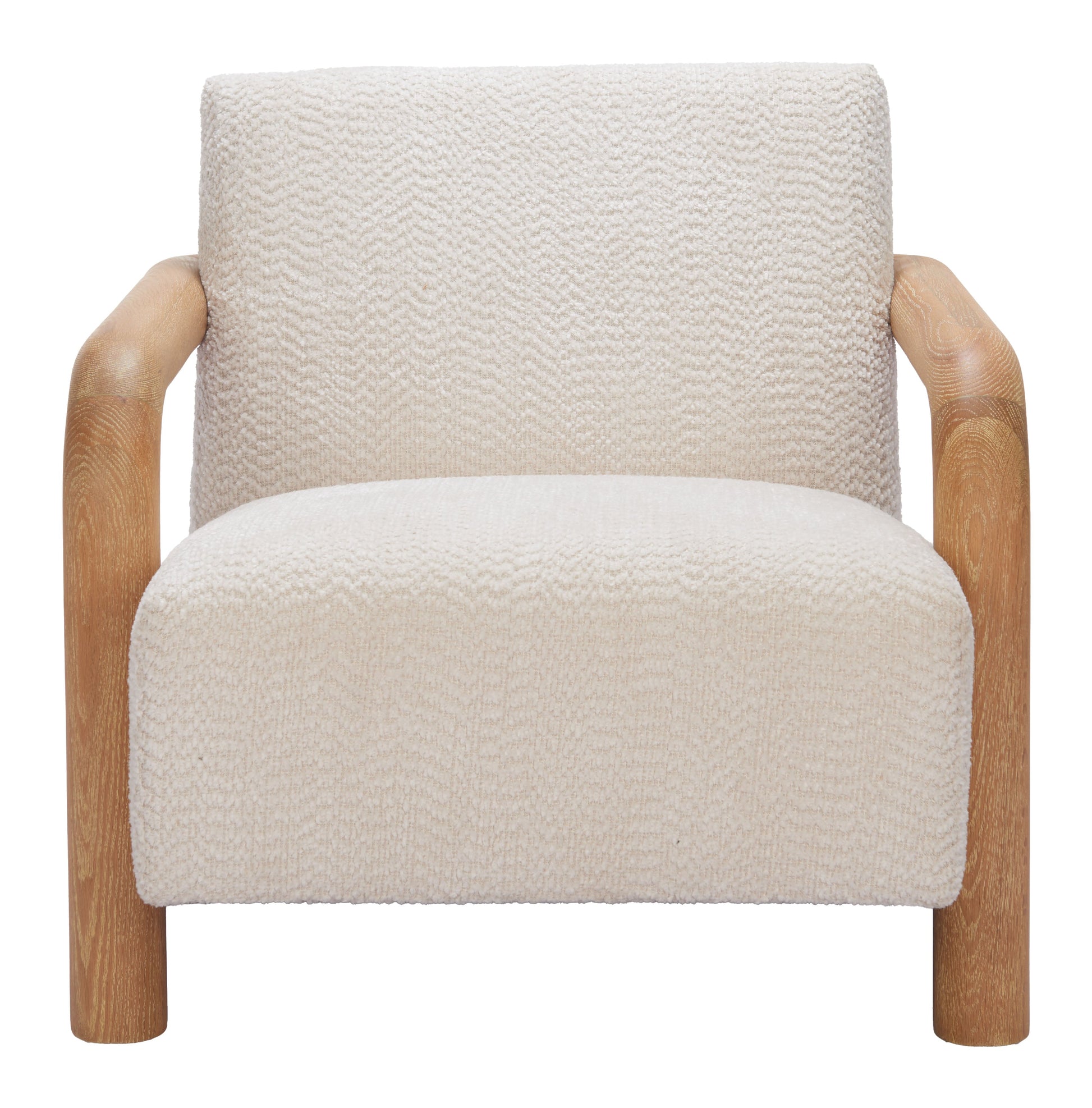 Subliem Cotton White Accent Chair - Ornate Home