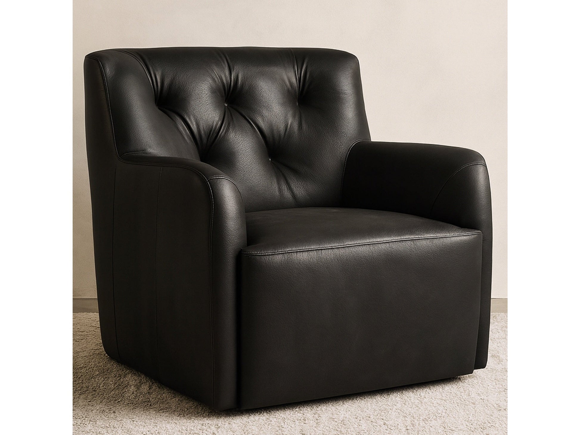 Sullivan Black Swivel Chair - Ornate Home