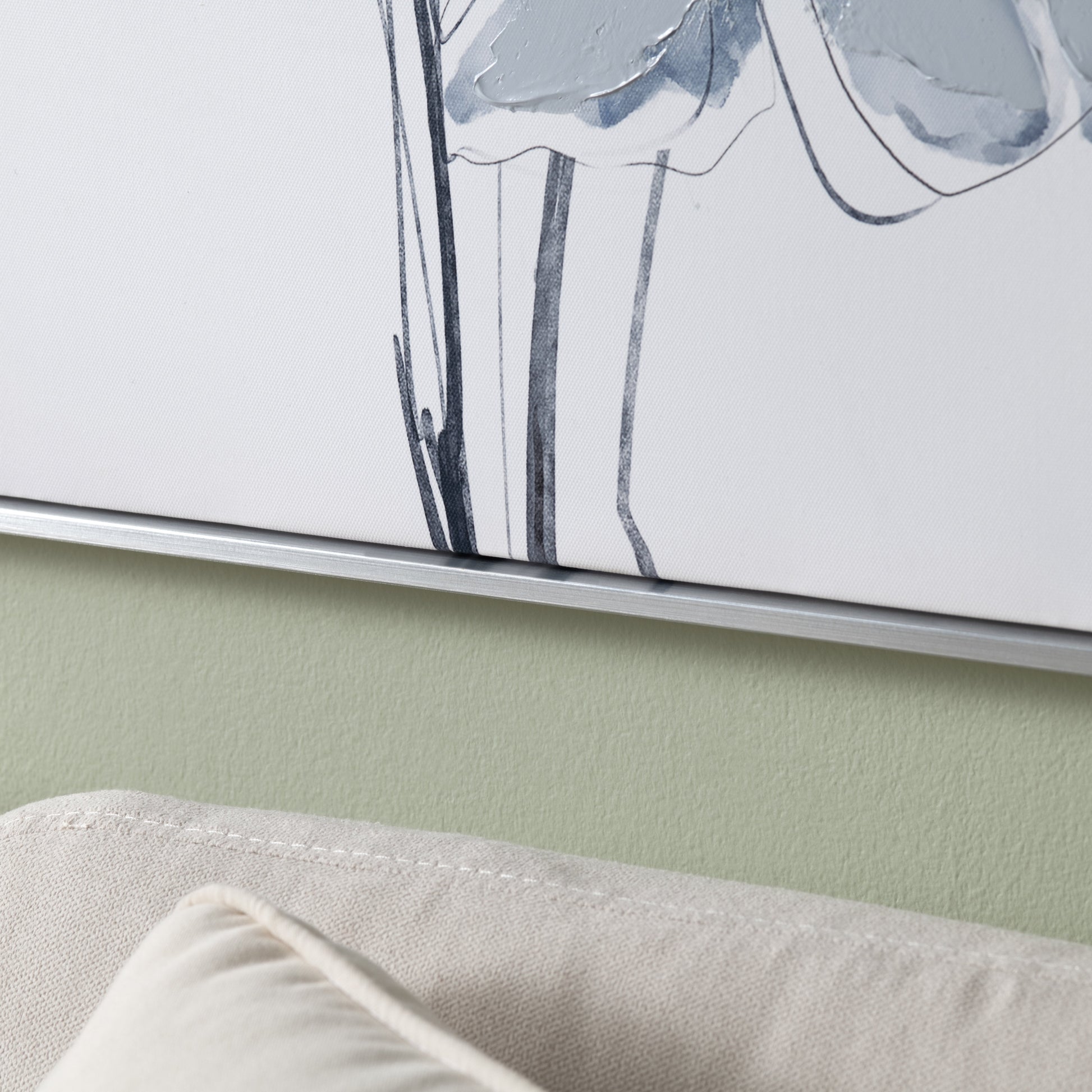 Sultry Florals Blue/White Canvas - Ornate Home