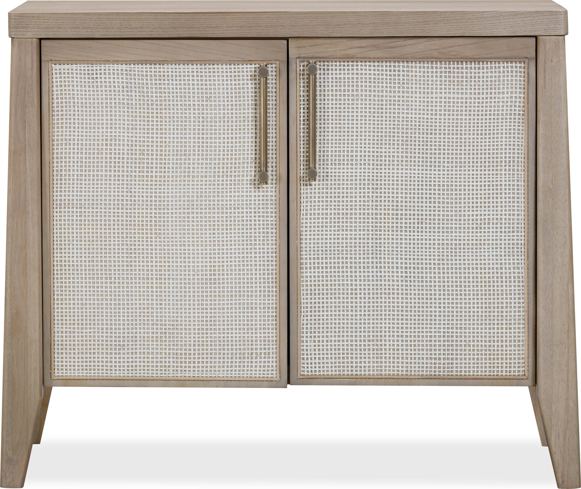 Sumire Ginger/Natural Cane Two Door Ash Wood Bachelor Chest - Ornate Home