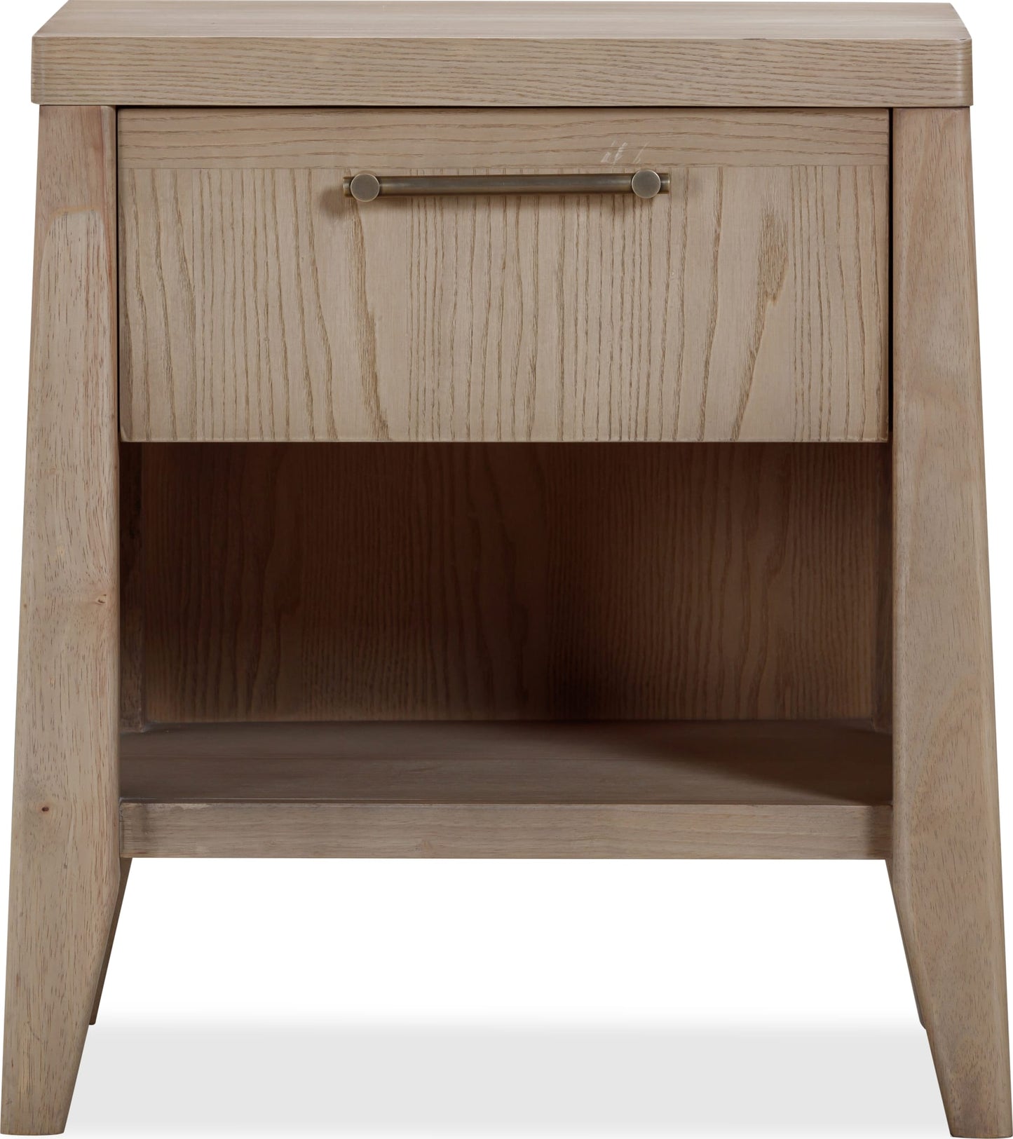 Sumire Ginger One Drawer One Shelf Ash Wood Nightstand - Ornate Home