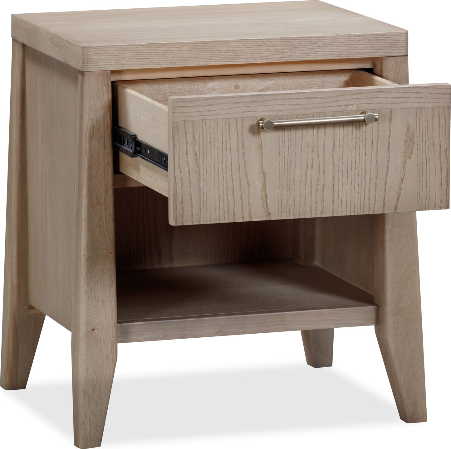 Sumire Ginger One Drawer One Shelf Ash Wood Nightstand - Ornate Home